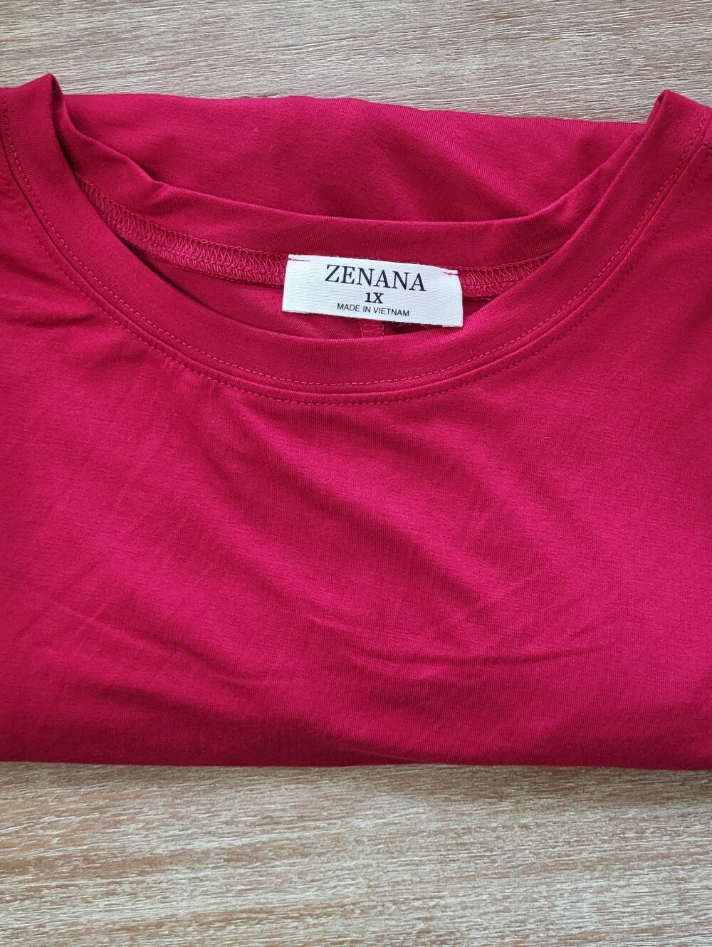 NWOT ZENANA  Red Sleeveless Crew Neck Tank Top 1X